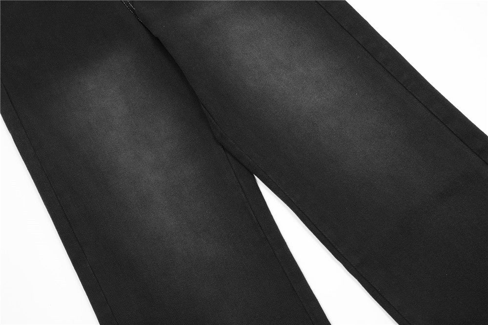 Letter Embroidered Straight Jeans For Men