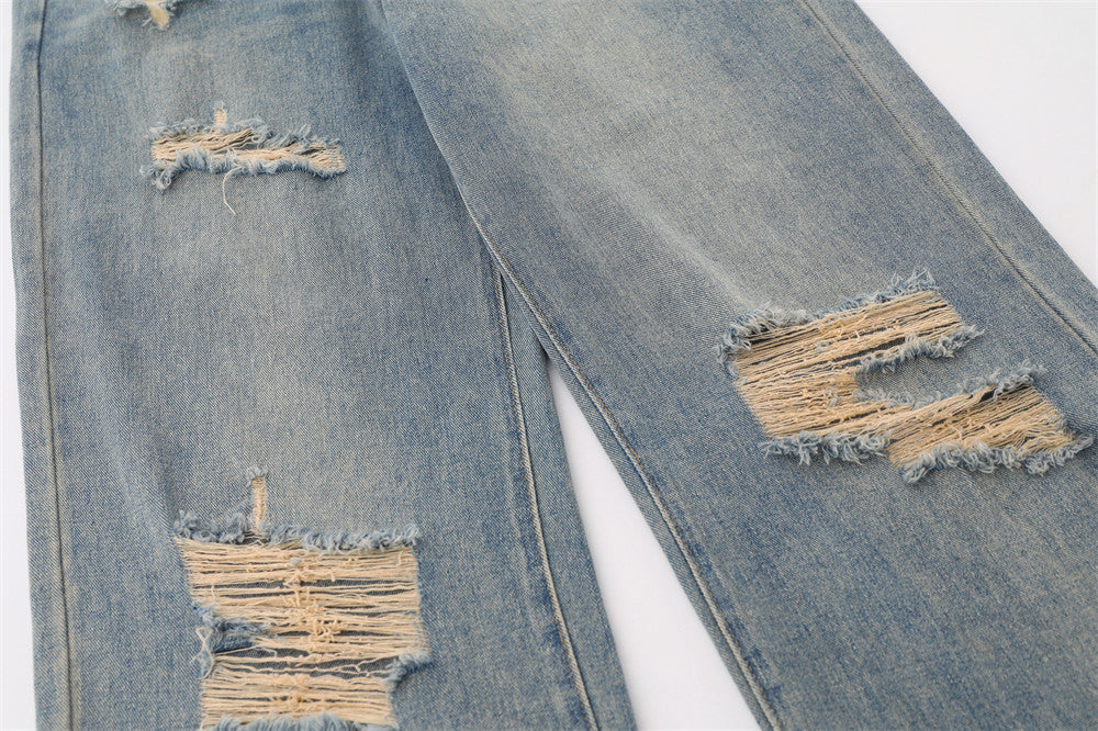 Fashion Straight Washed Jeans For Men