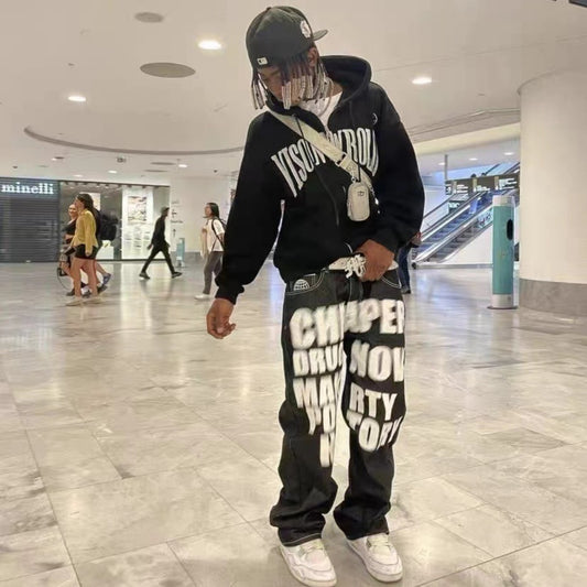 New Letter Printed Jeans For Men