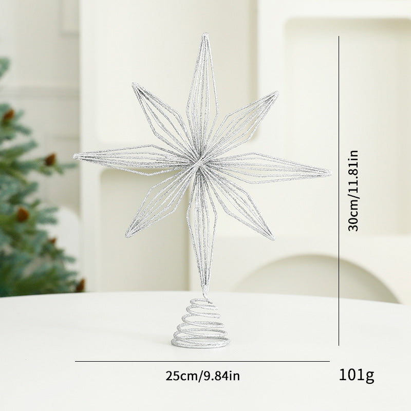 Eight Awn Star Champagne Christmas Decoration Ornaments