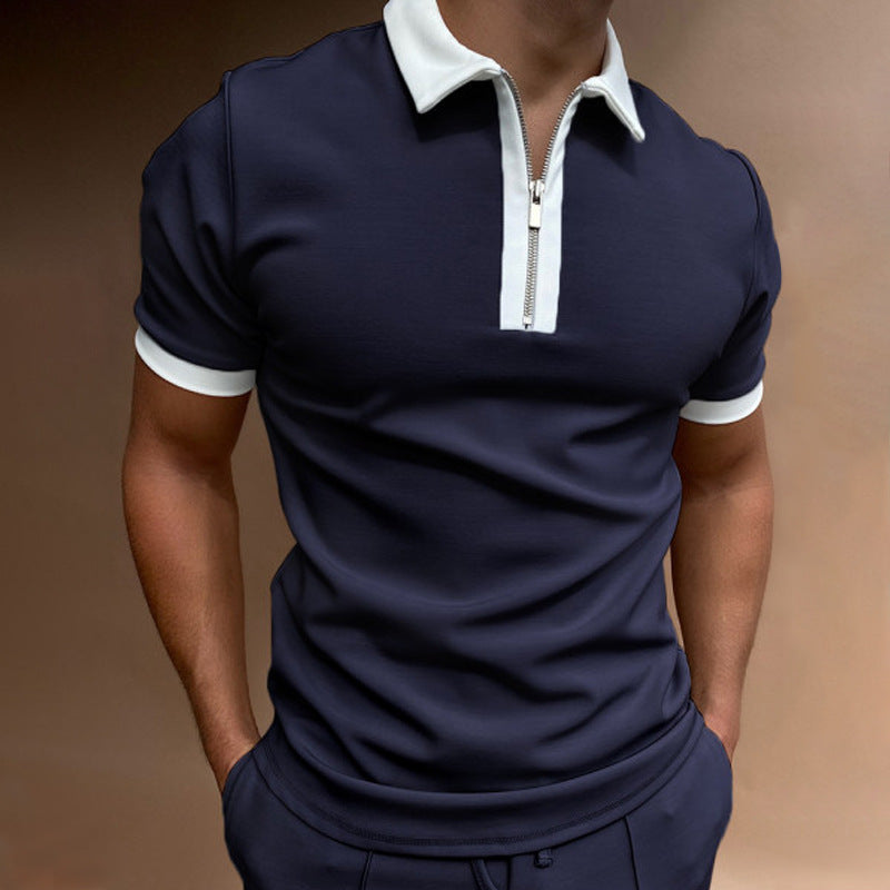 Men's Polo Shirt Men Solid Polo Shirts