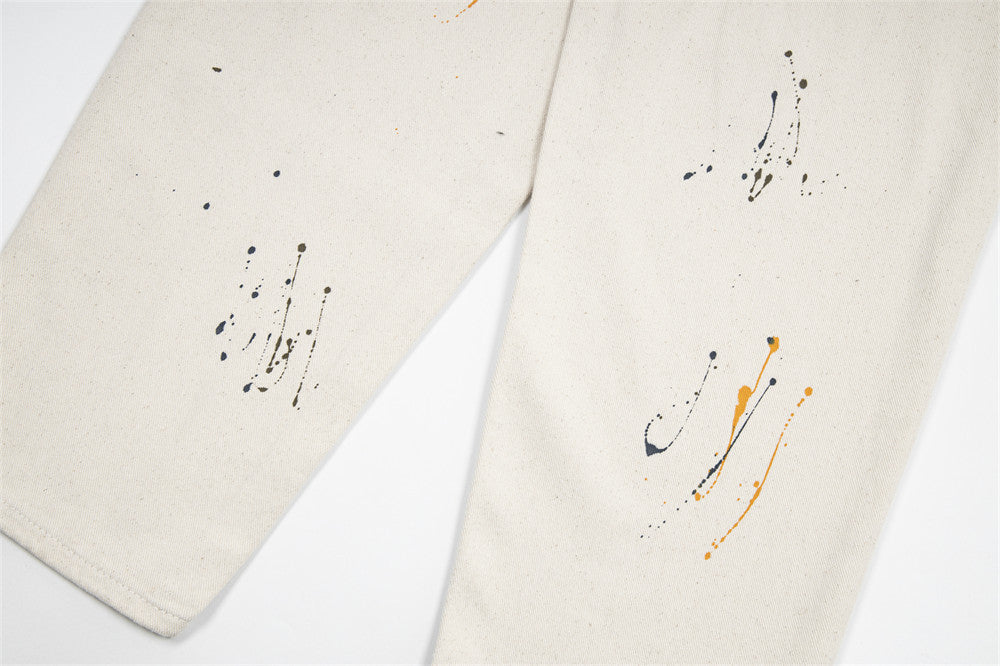 Fashion Personalized Paint Splash Jeans Men