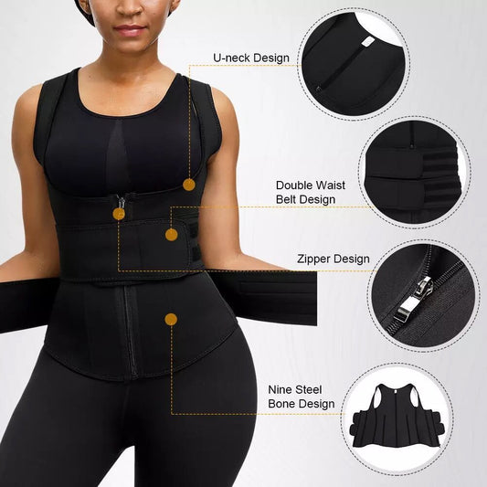 Adjustable Rubber Vest Women's Sculpting High Waist