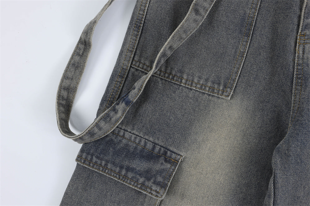 Workwear Multi-pocket Jeans For Men