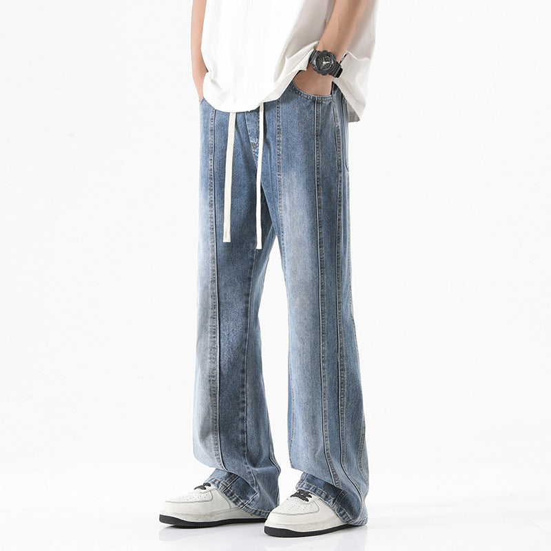 American Fashion Personality Stitching Jeans Men