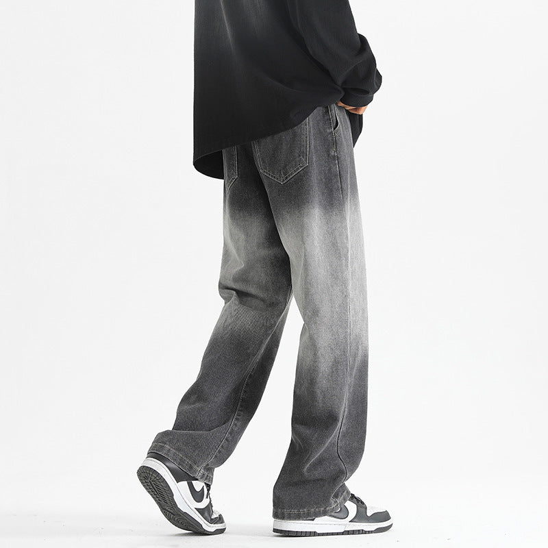 Fashion Personality Gradient Casual Jeans Men