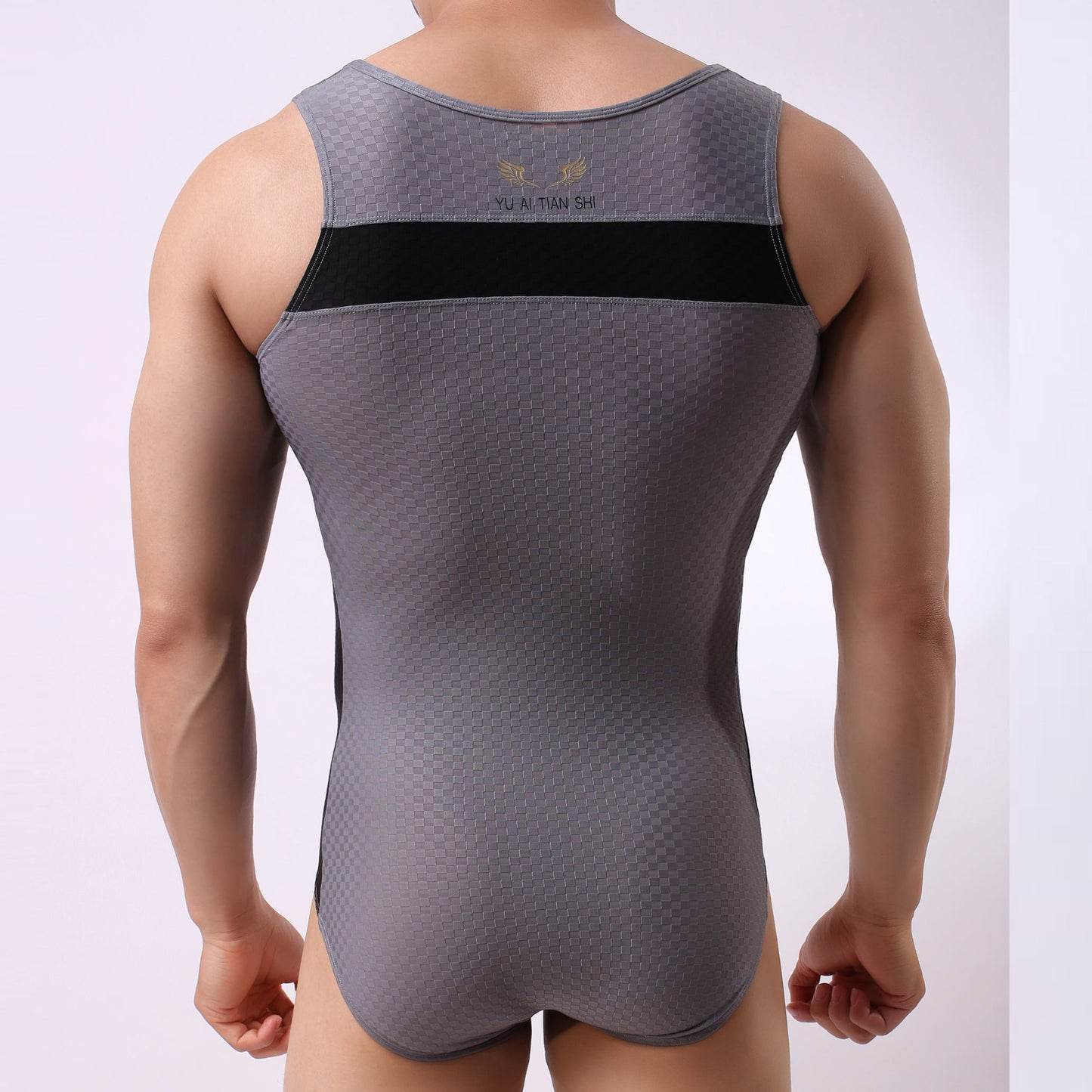 Men's Body Sculpting Vest Bodysuit Casual Cycling Pants